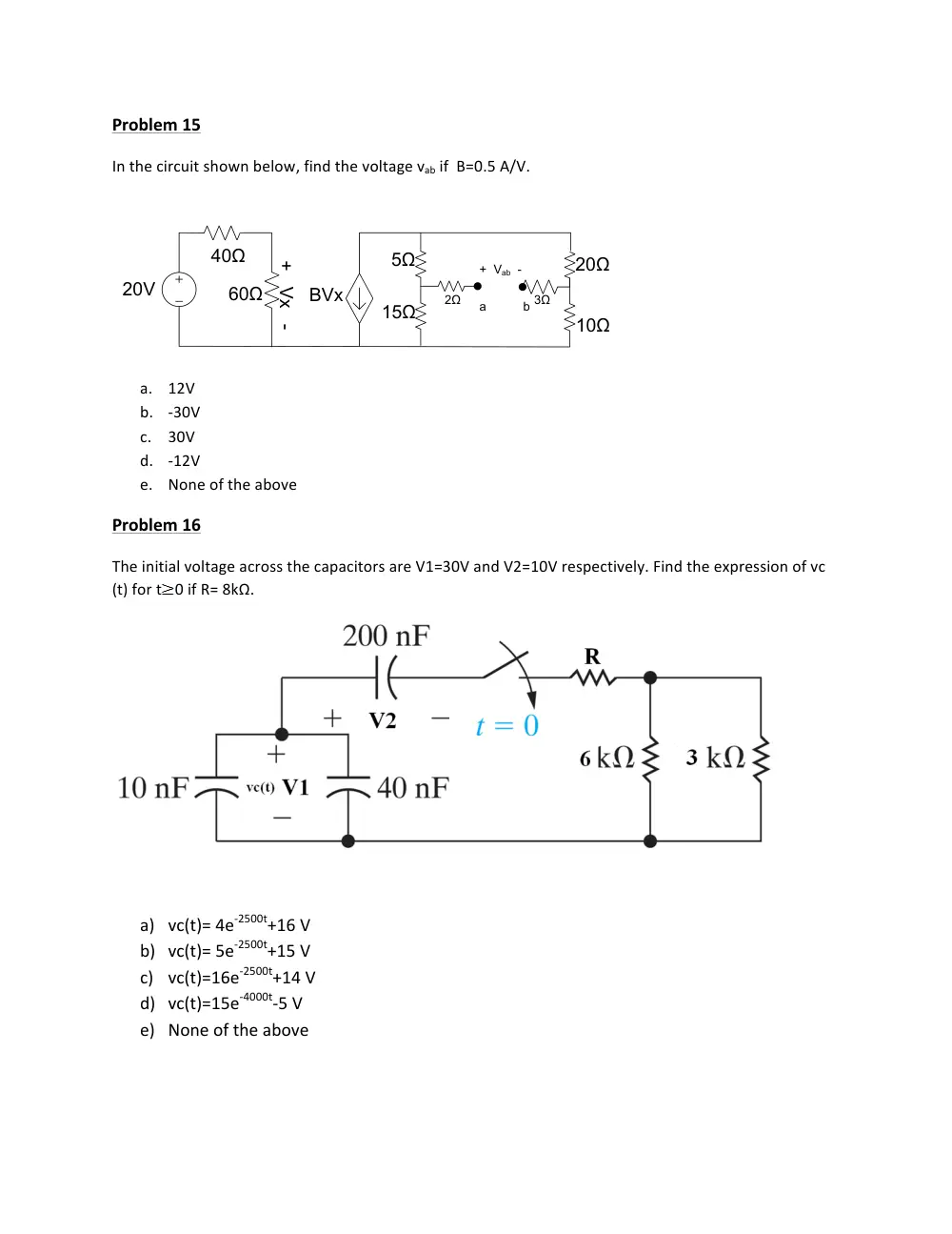 EECE 210 Final, Spring 2016, page 9