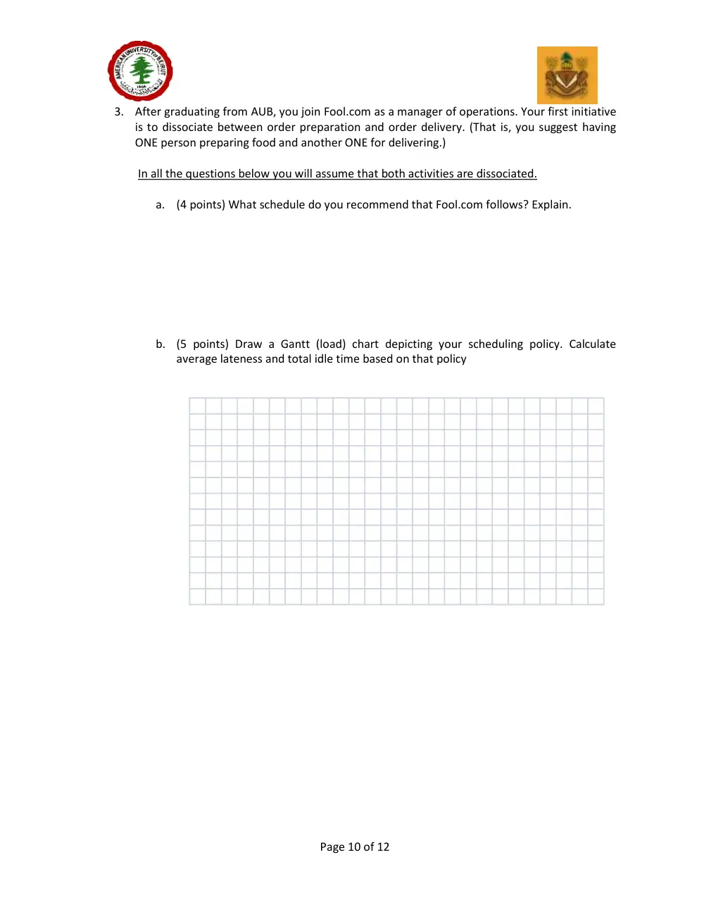 DCSN 200 Midterm Spring 2011, Spring 2011, page 10