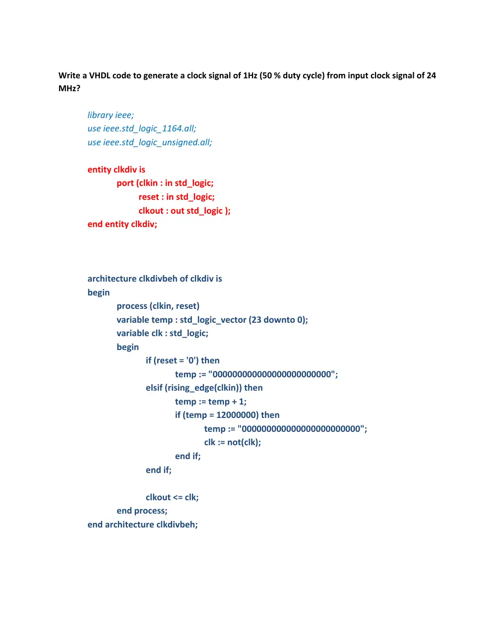 EECE 321L Code Clock Generation Sample, Spring 2011, page 1