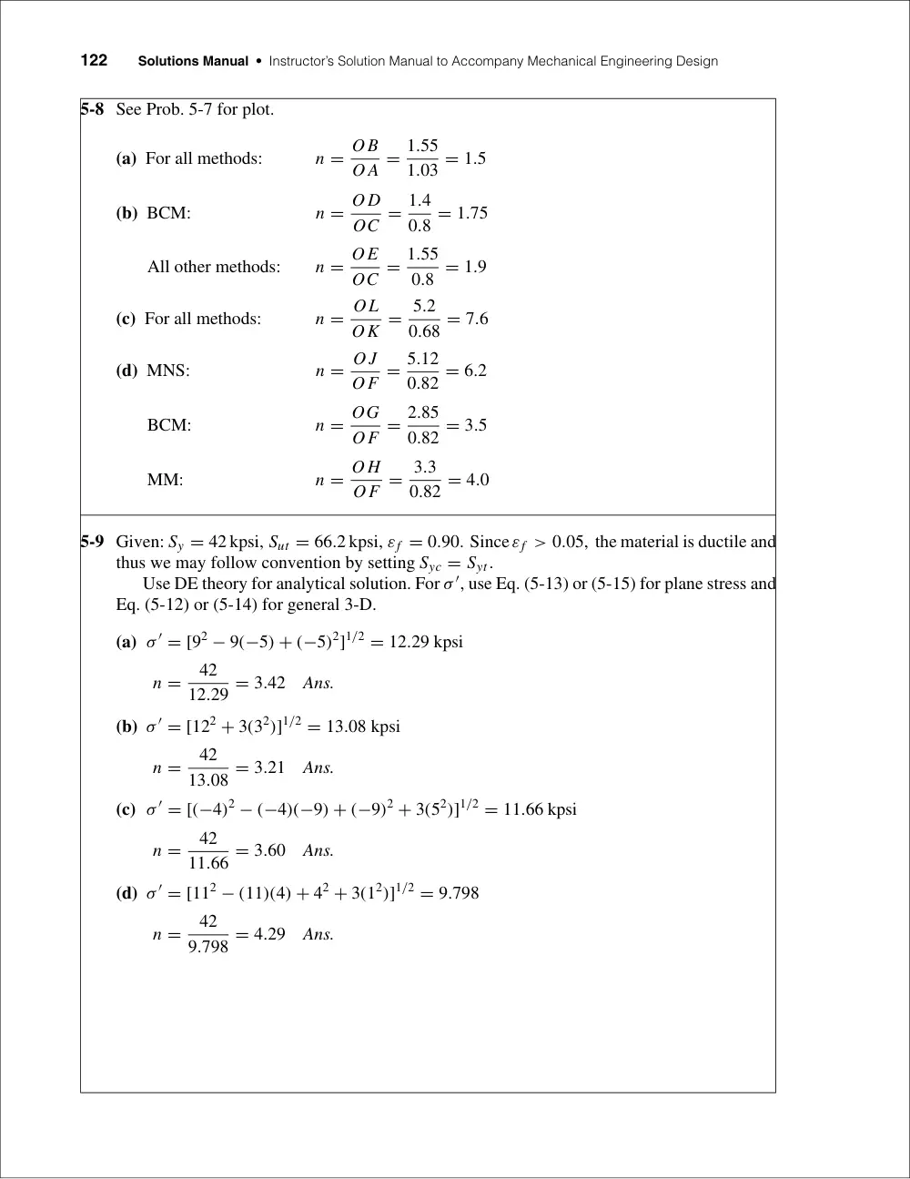 MECH 420 Problems Problem Chap 5, Fall 2012, page 8
