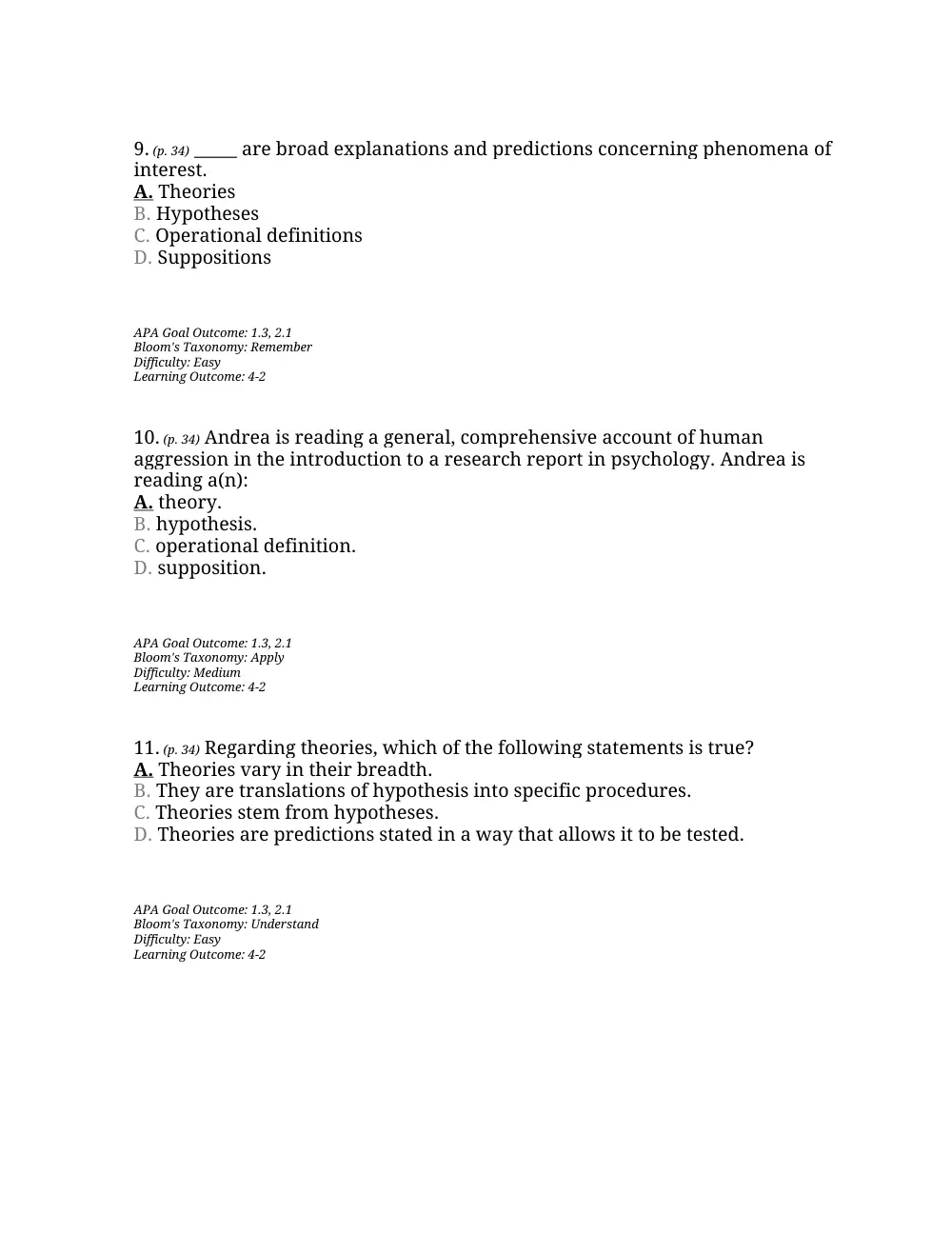 PSYC 201 Questions Chapter 2, Fall 2015, page 4