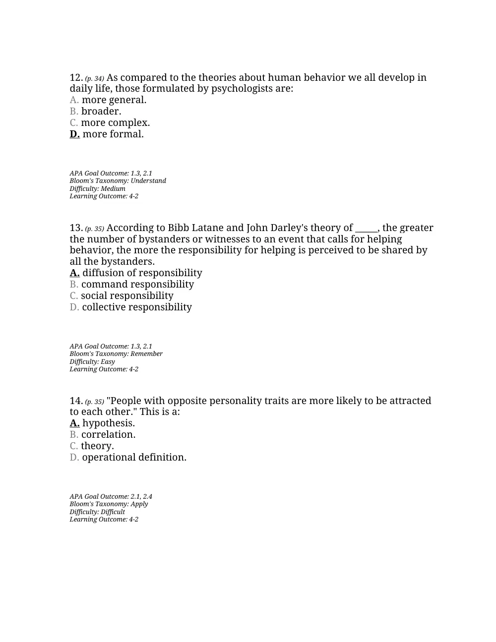 PSYC 201 Questions Chapter 2, Fall 2015, page 5