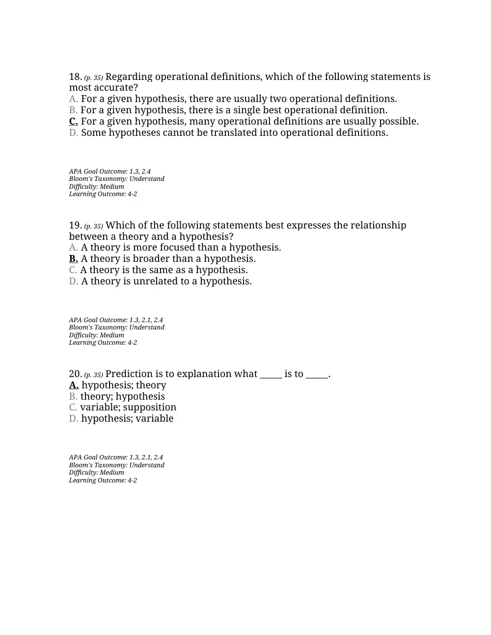 PSYC 201 Questions Chapter 2, Fall 2015, page 7