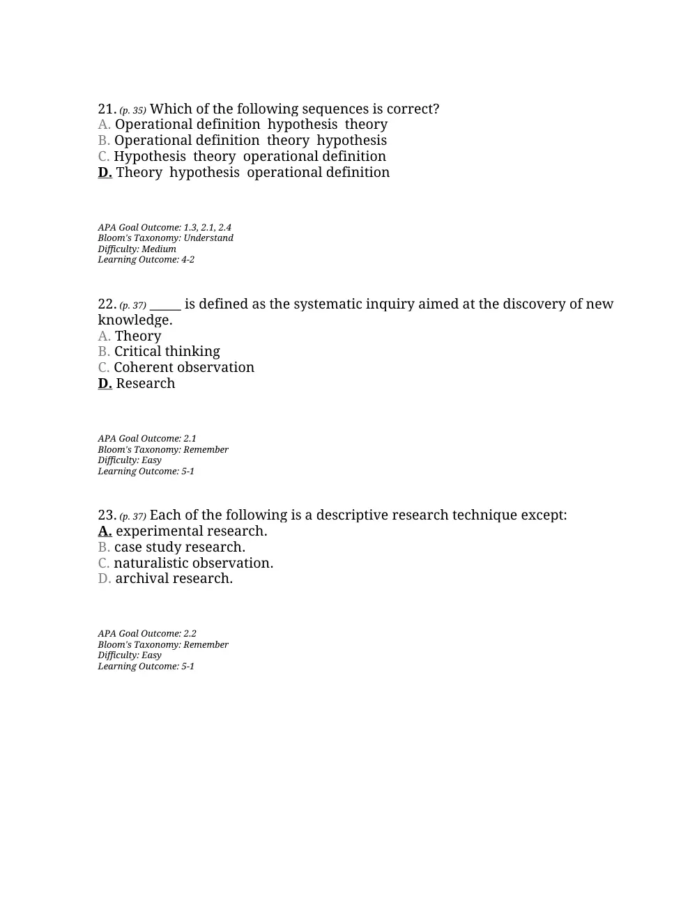 PSYC 201 Questions Chapter 2, Fall 2015, page 8