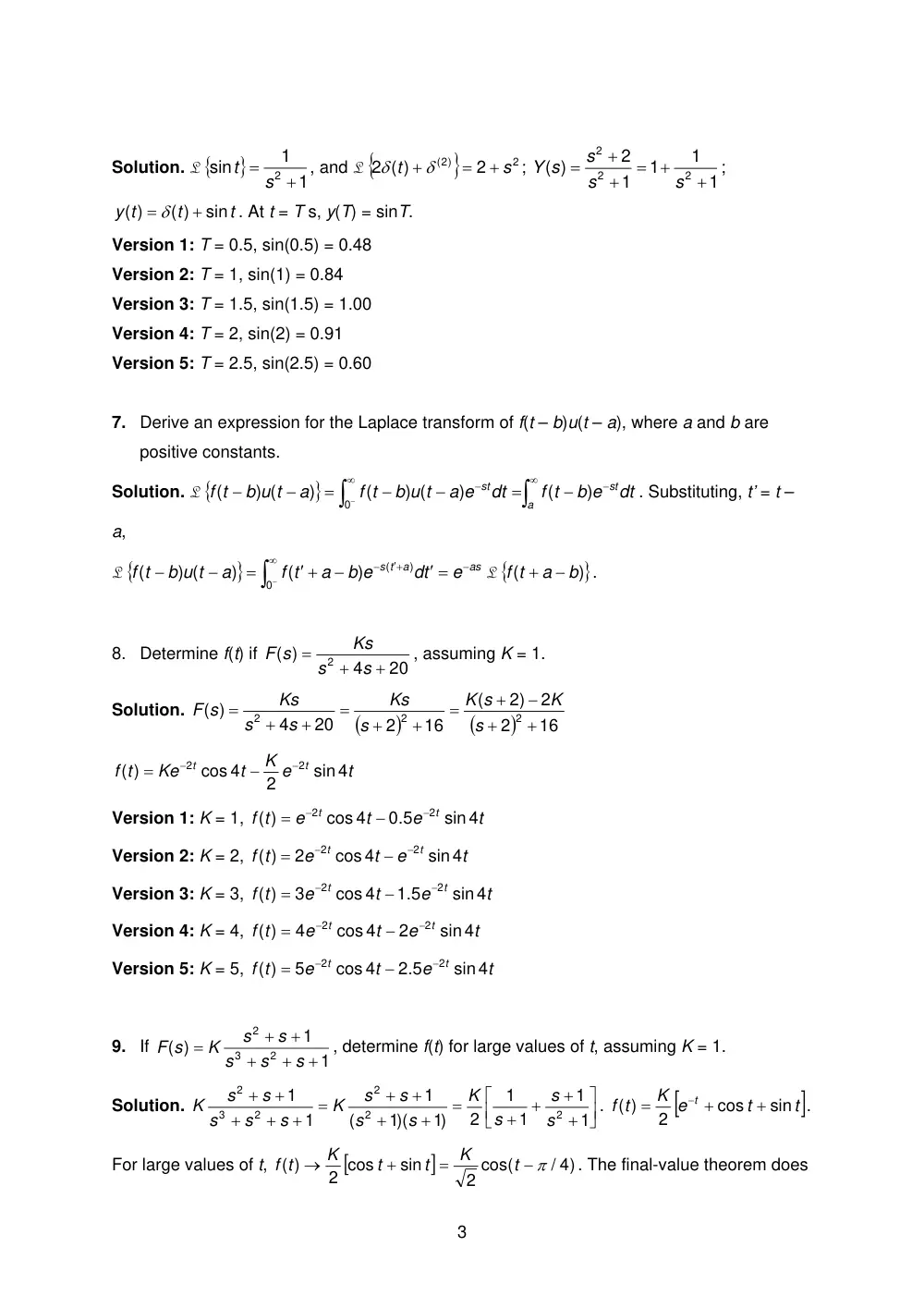 EECE 290 Exam with Solution, Spring 2011, page 3