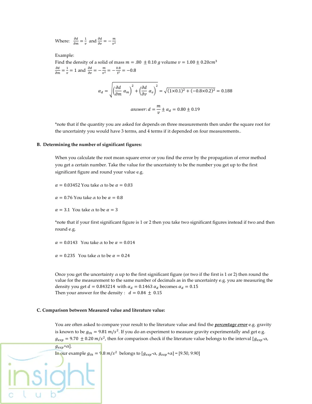 PHYS 210L Notes Data Analysis Formula Paper, Spring 2017, page 2