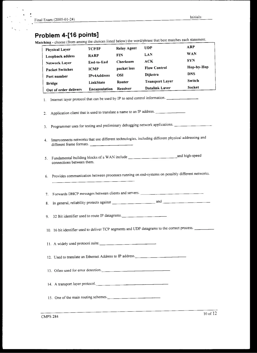 CMPS 284 Final, Fall 2004, page 10