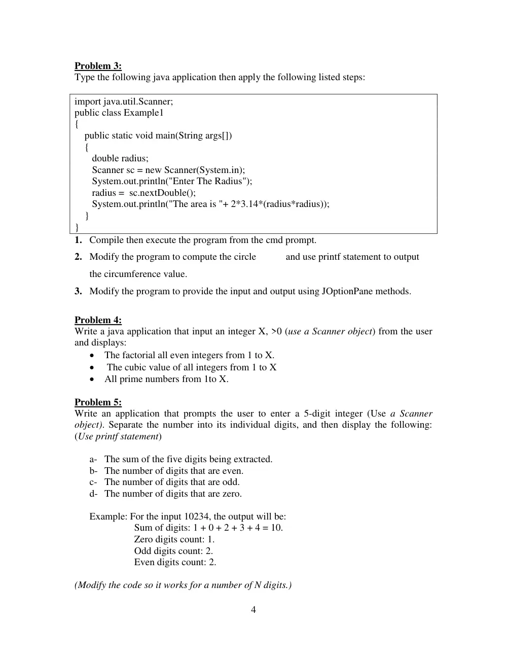CSI 250L Lab Exercises, Fall 2011, page 4