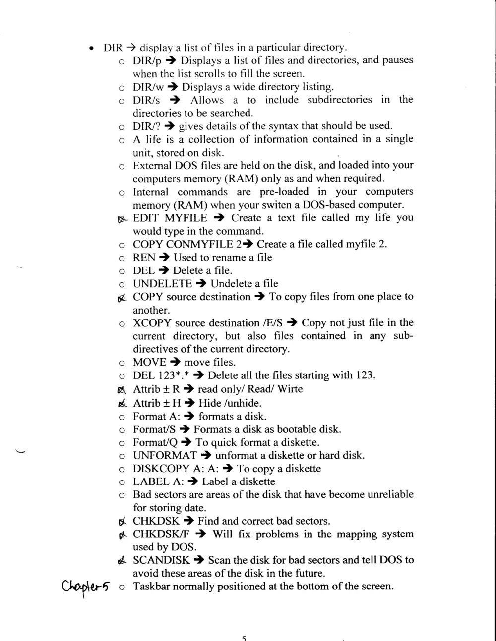 CSC 201 Notes, Spring 2005, page 5