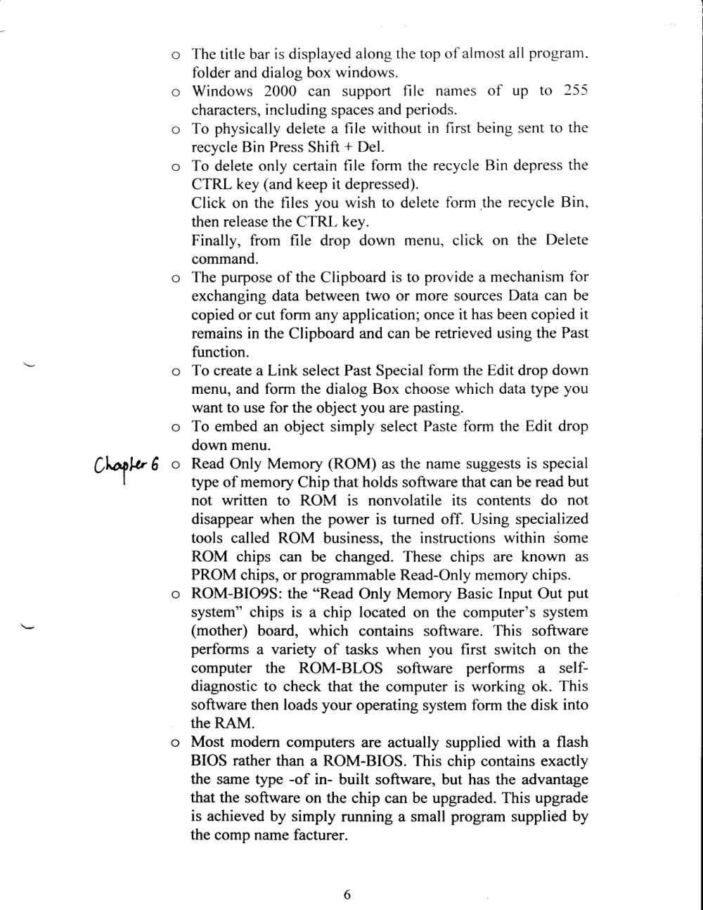 CSC 201 Notes, Spring 2005, page 6