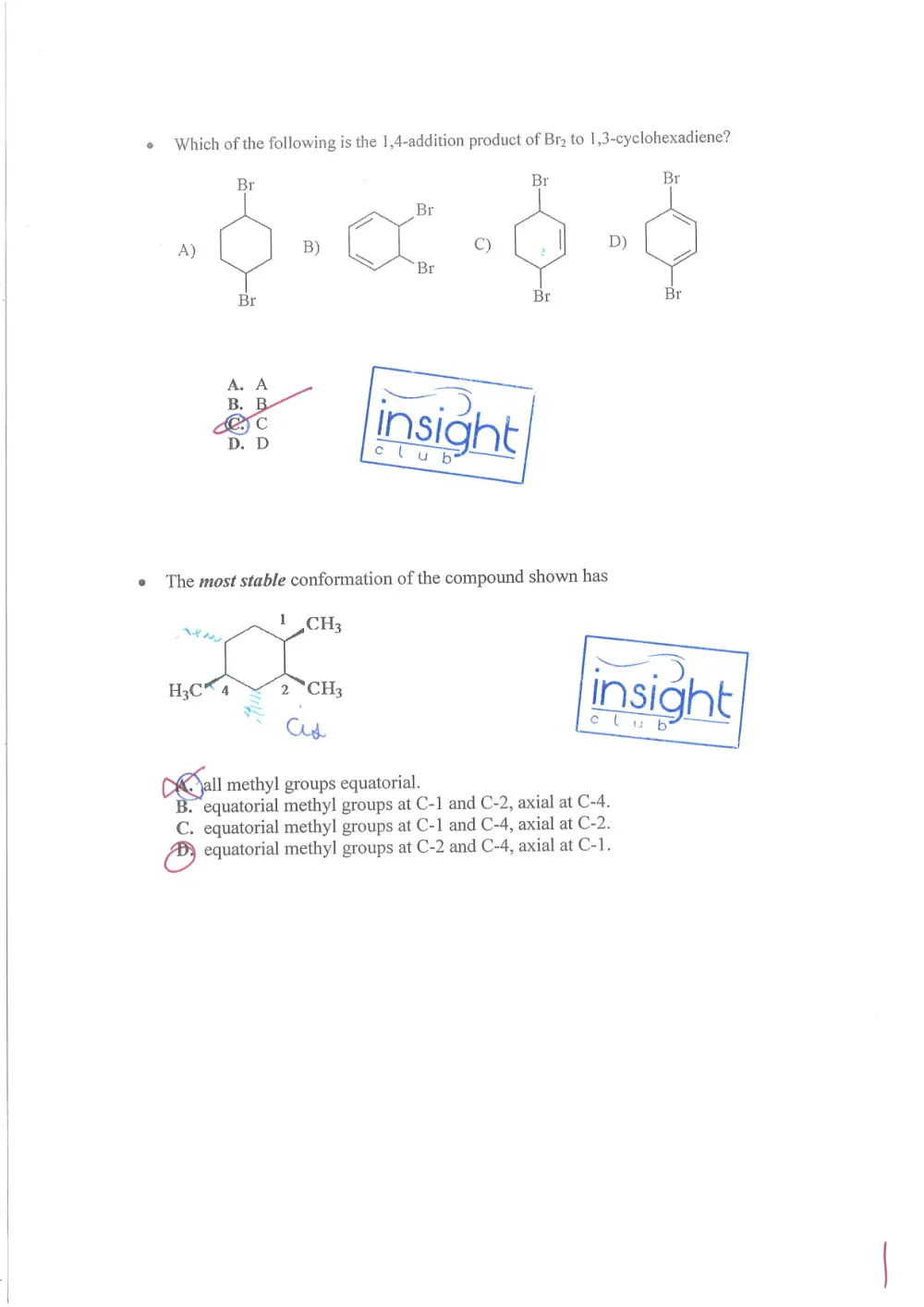 CHEM 208 Problems Important Exercises, Spring 2016, page 4