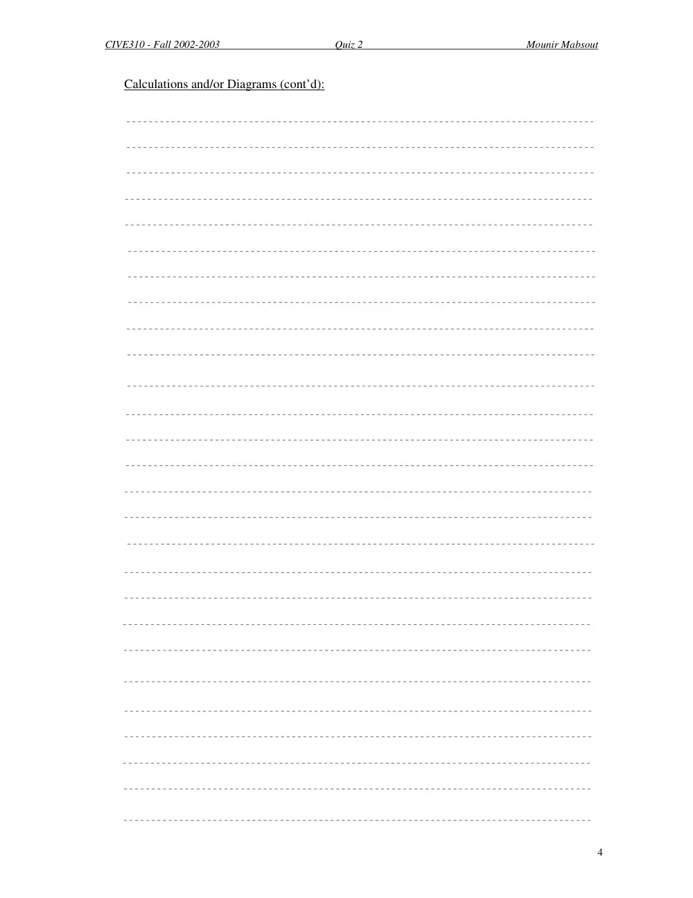 CIVE 310 Exam 2, Fall 2002, page 4