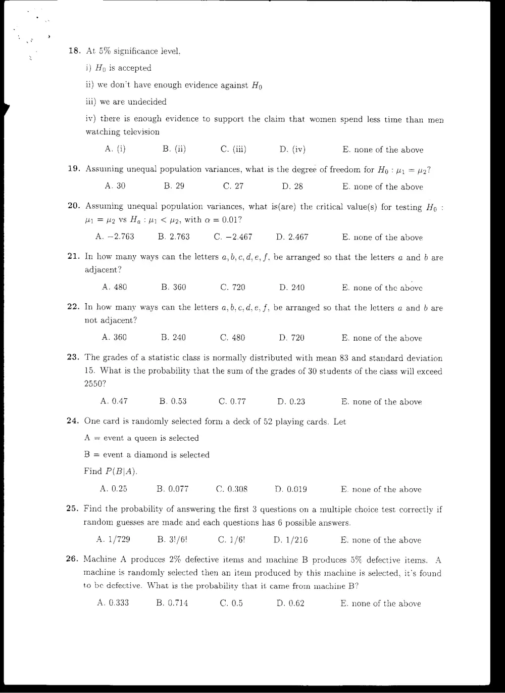 STAT 210 Final, Spring 2004, page 4