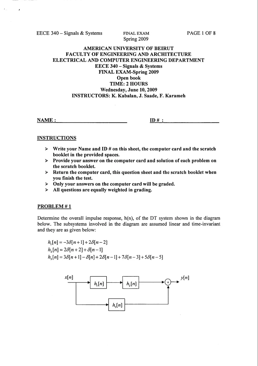 EECE 340 Final, Spring 2010, page 1