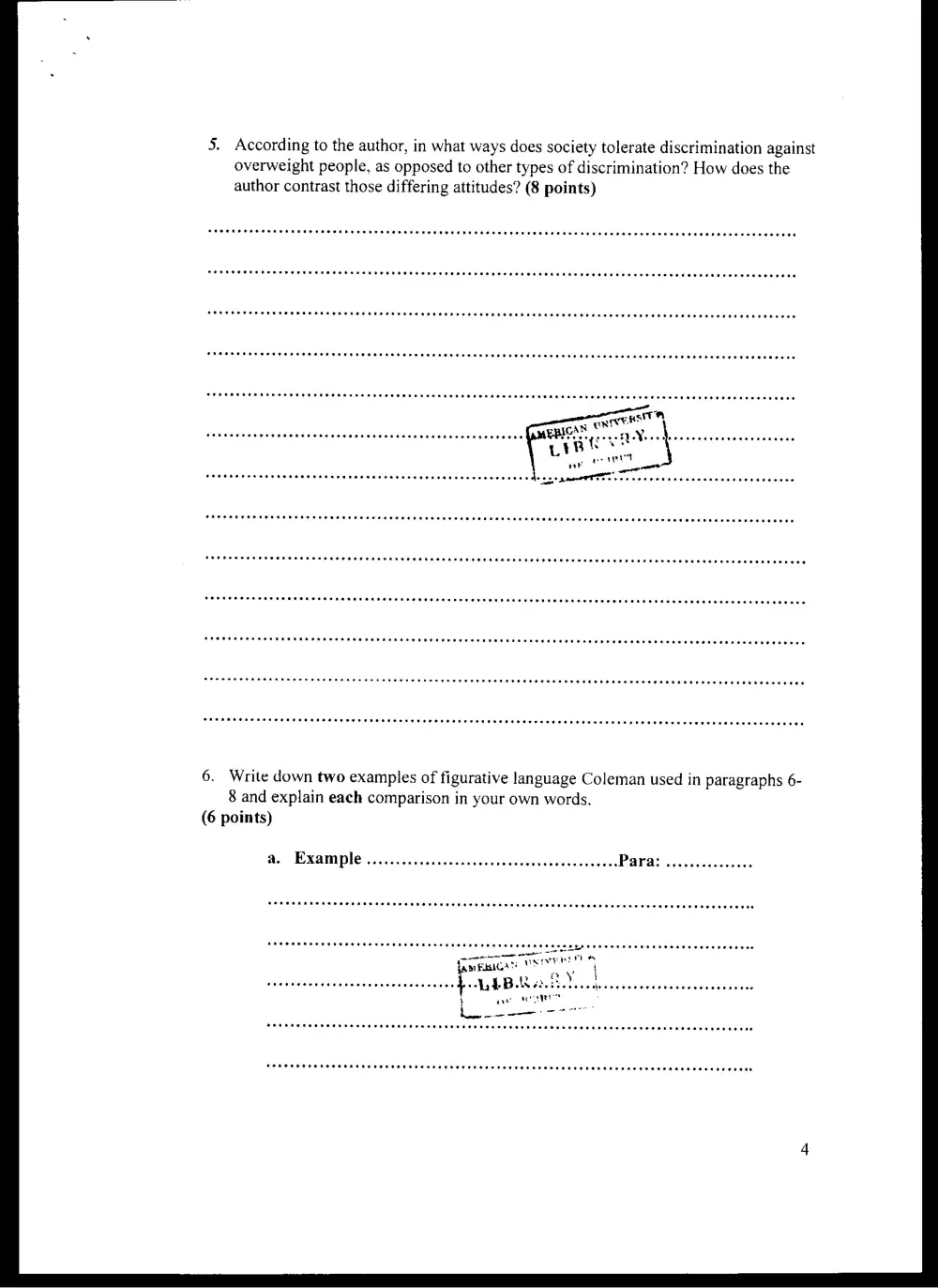 ENG 102 Final, Spring 2005, page 6