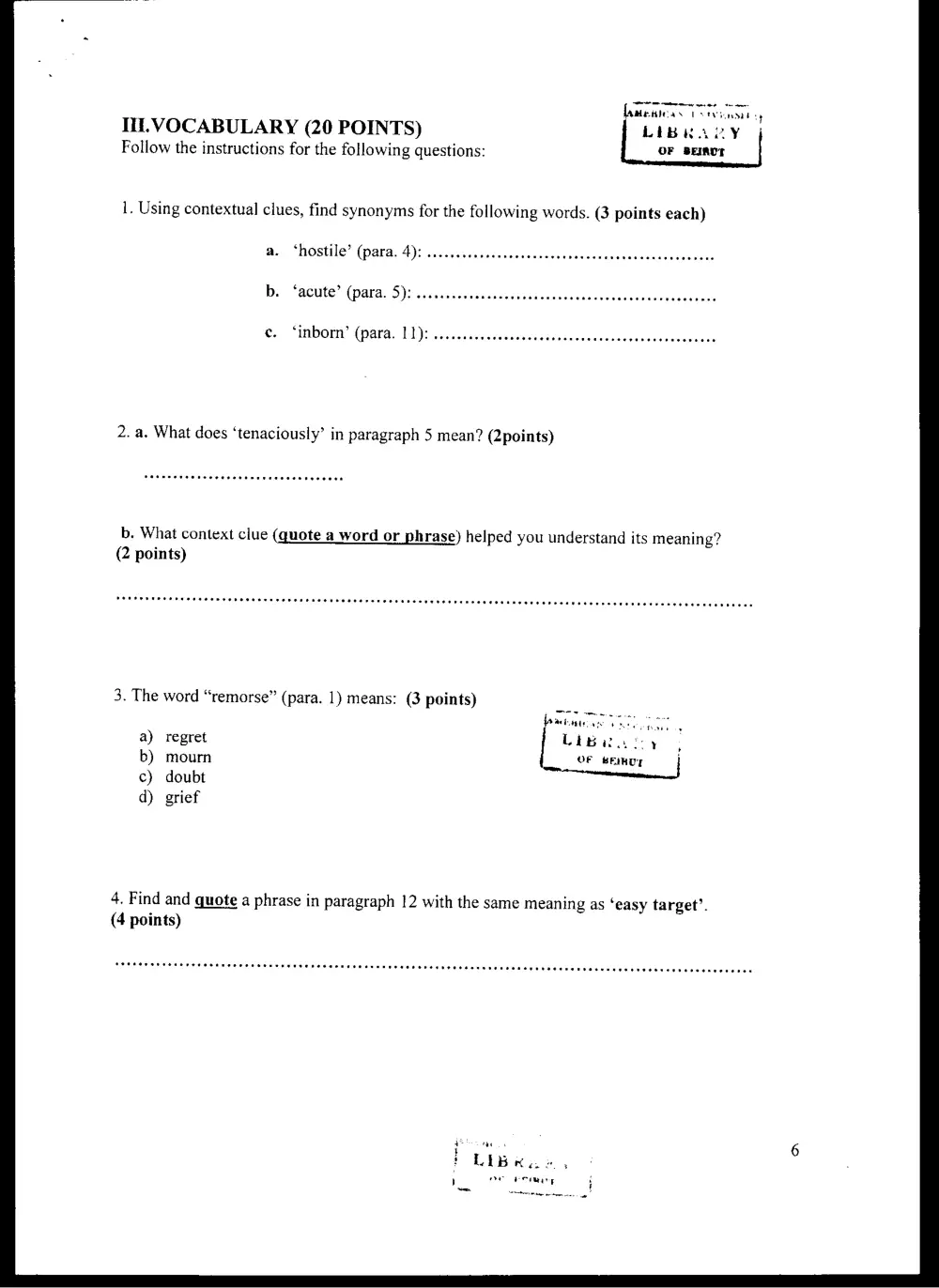 ENG 102 Final, Spring 2005, page 8