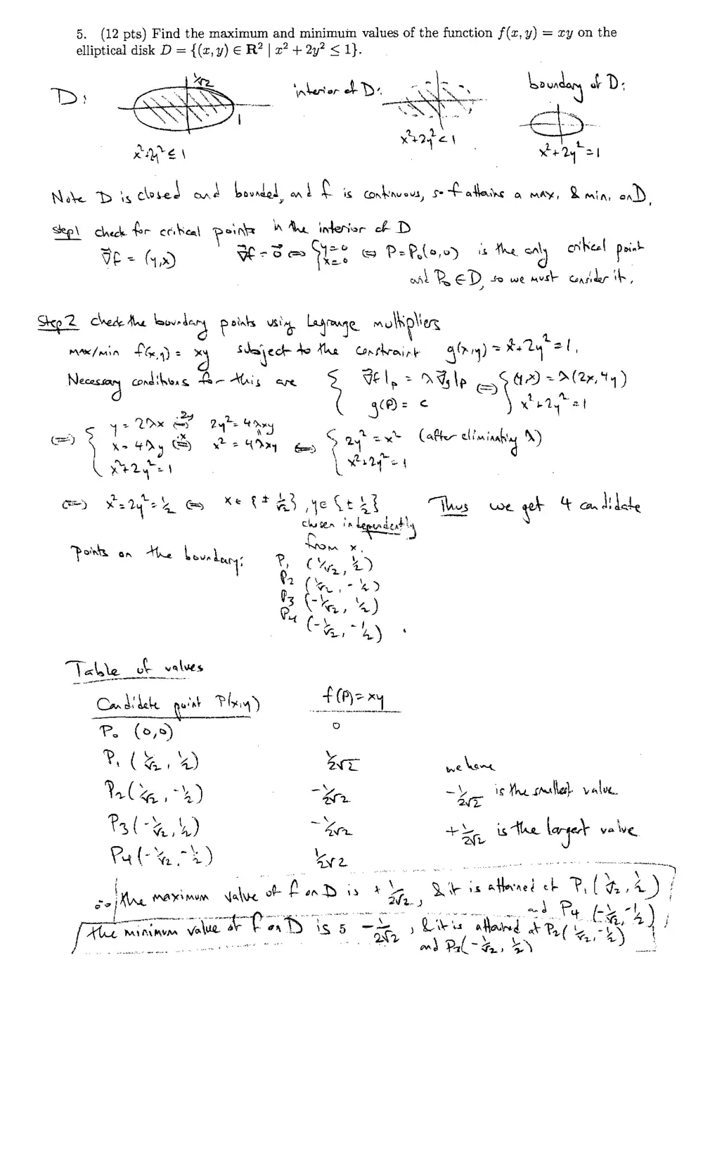MATH 201 Exam 2 With Solution, Fall 2010, page 7