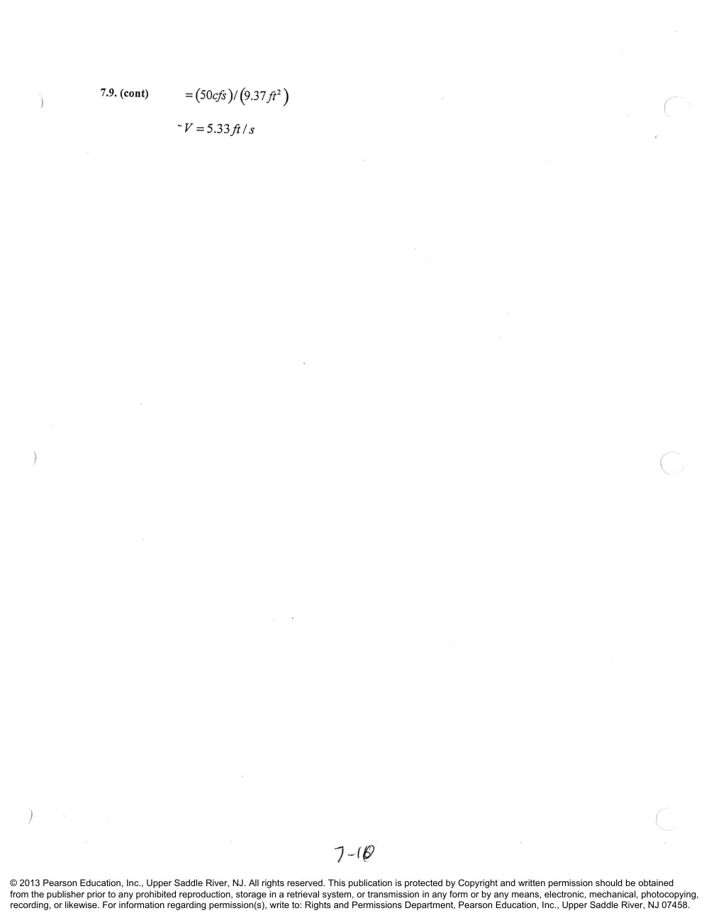 CIVE 441 Chapter 7 Solution, Fall 2015, page 10