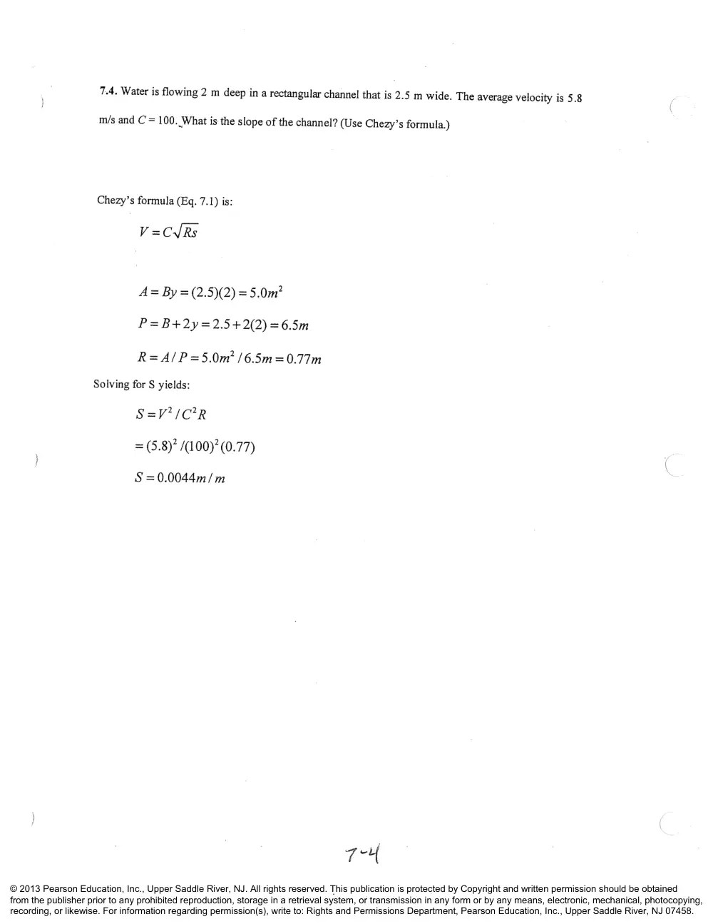 CIVE 441 Chapter 7 Solution, Fall 2015, page 4