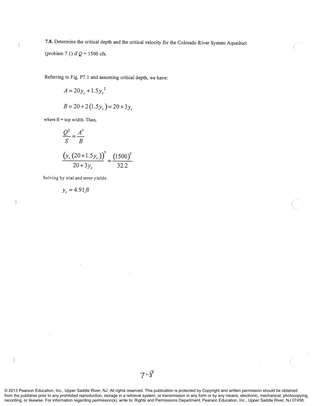 CIVE 441 Chapter 7 Solution, Fall 2015, page 8