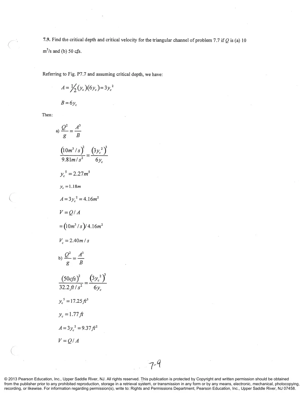 CIVE 441 Chapter 7 Solution, Fall 2015, page 9