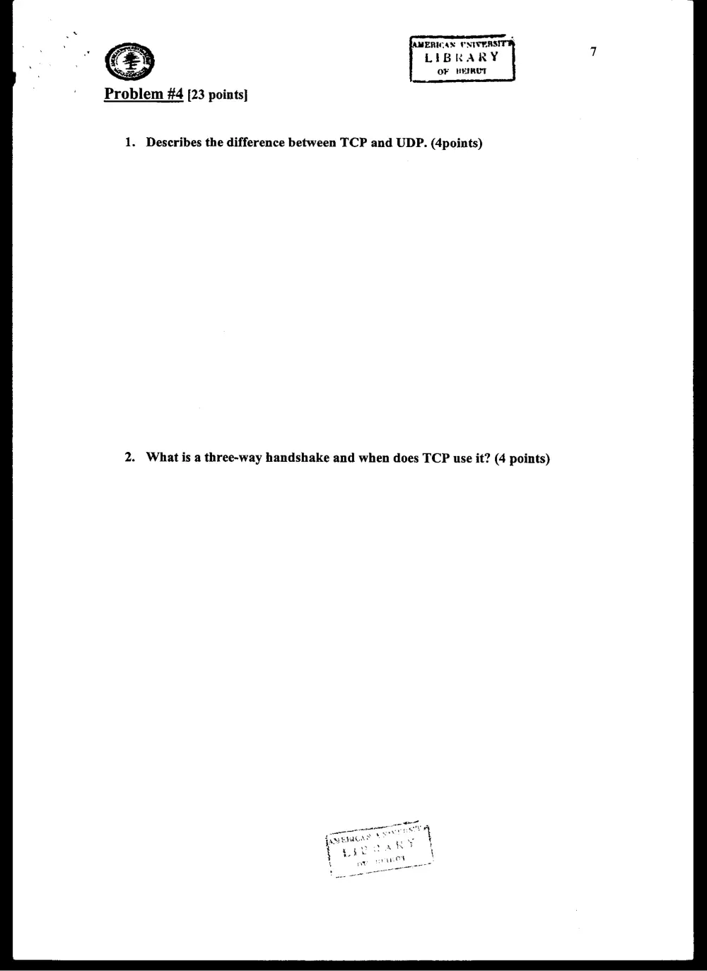CMPS 284 Final, Fall 2003, page 7