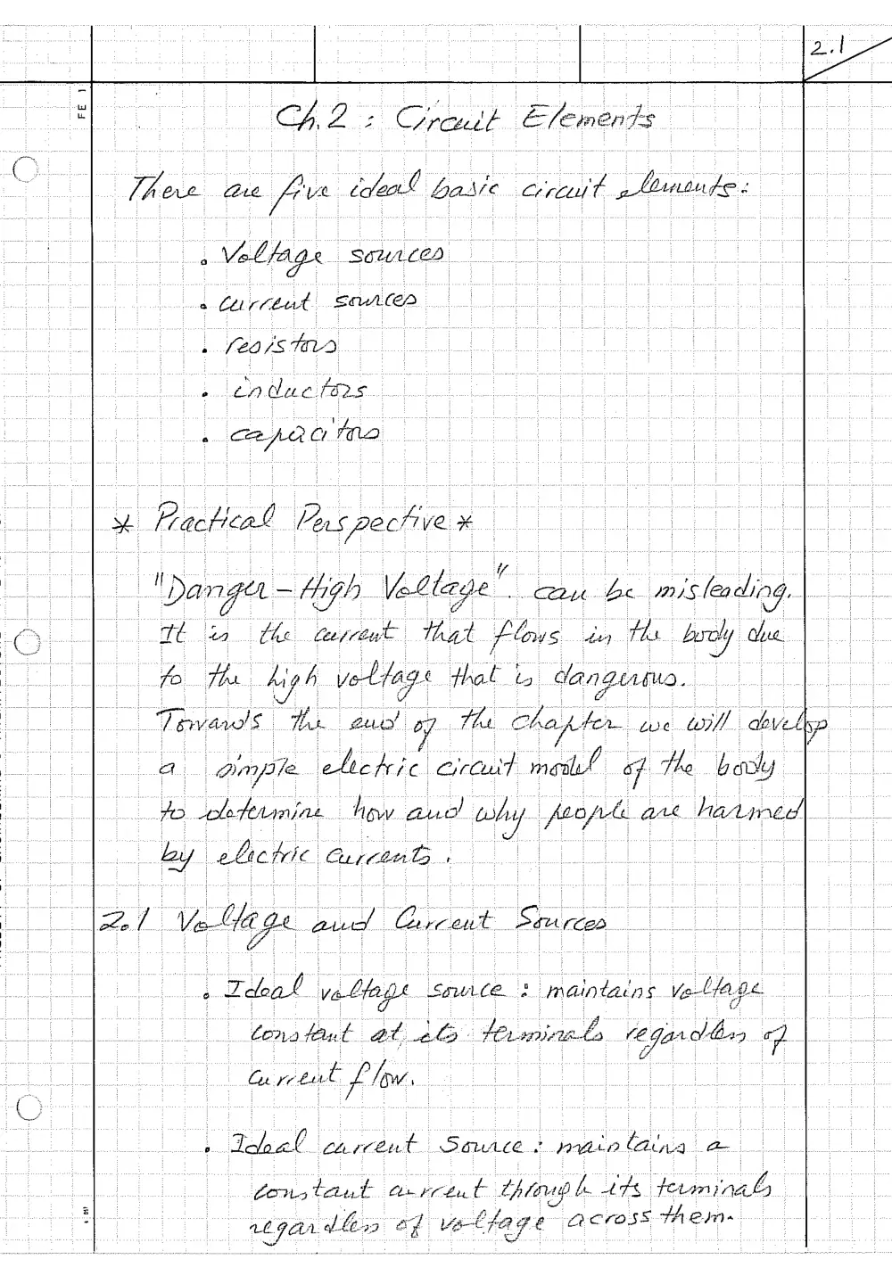 EECE 210 Notes Prof.'s Notes Ch 2, Spring 2014, page 1