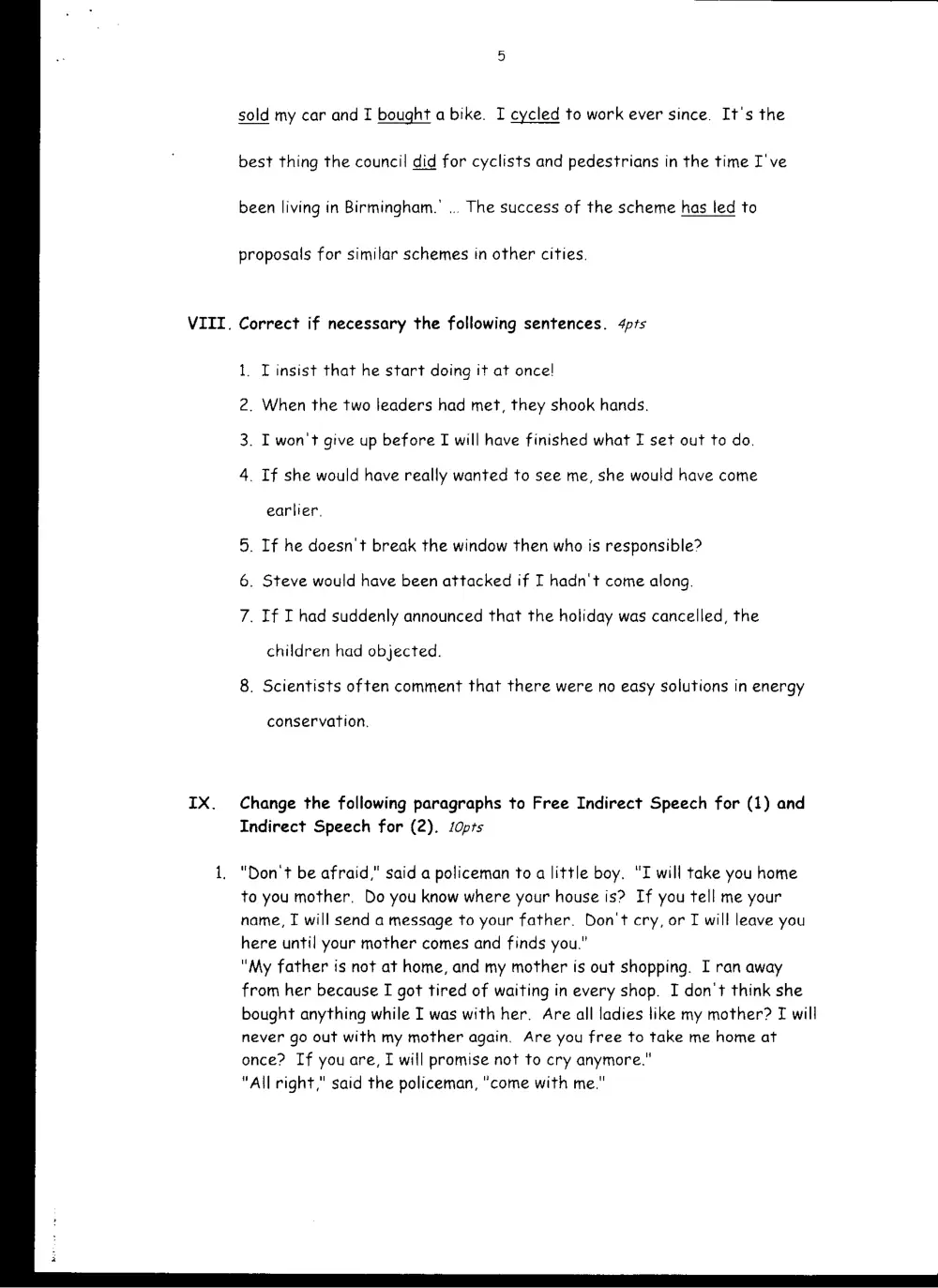 ENG 231 Final, Fall 1999, page 5