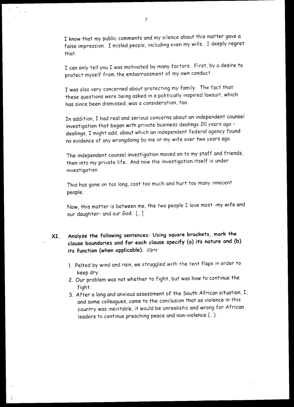 ENG 231 Final, Fall 1999, page 7