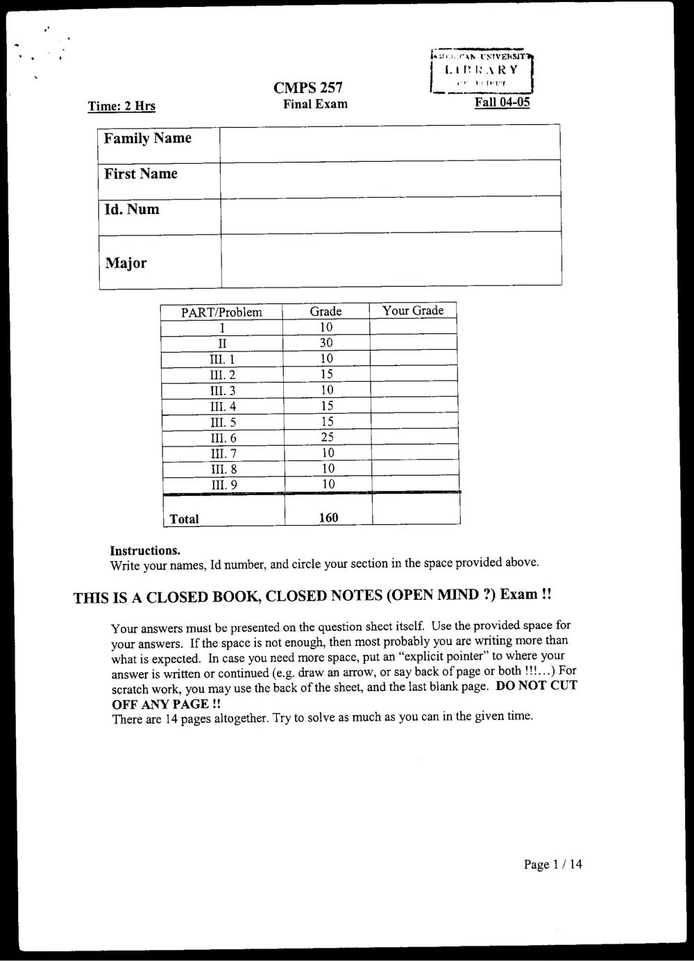 CMPS 257 Final, Fall 2004, page 1