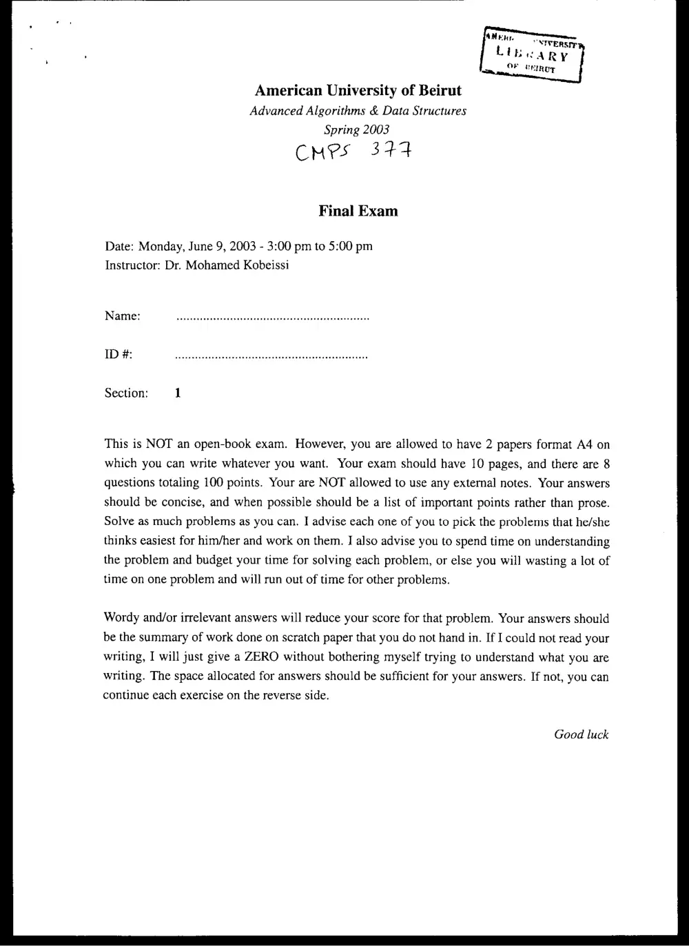 CMPS 377 Final, Spring 2003, page 1