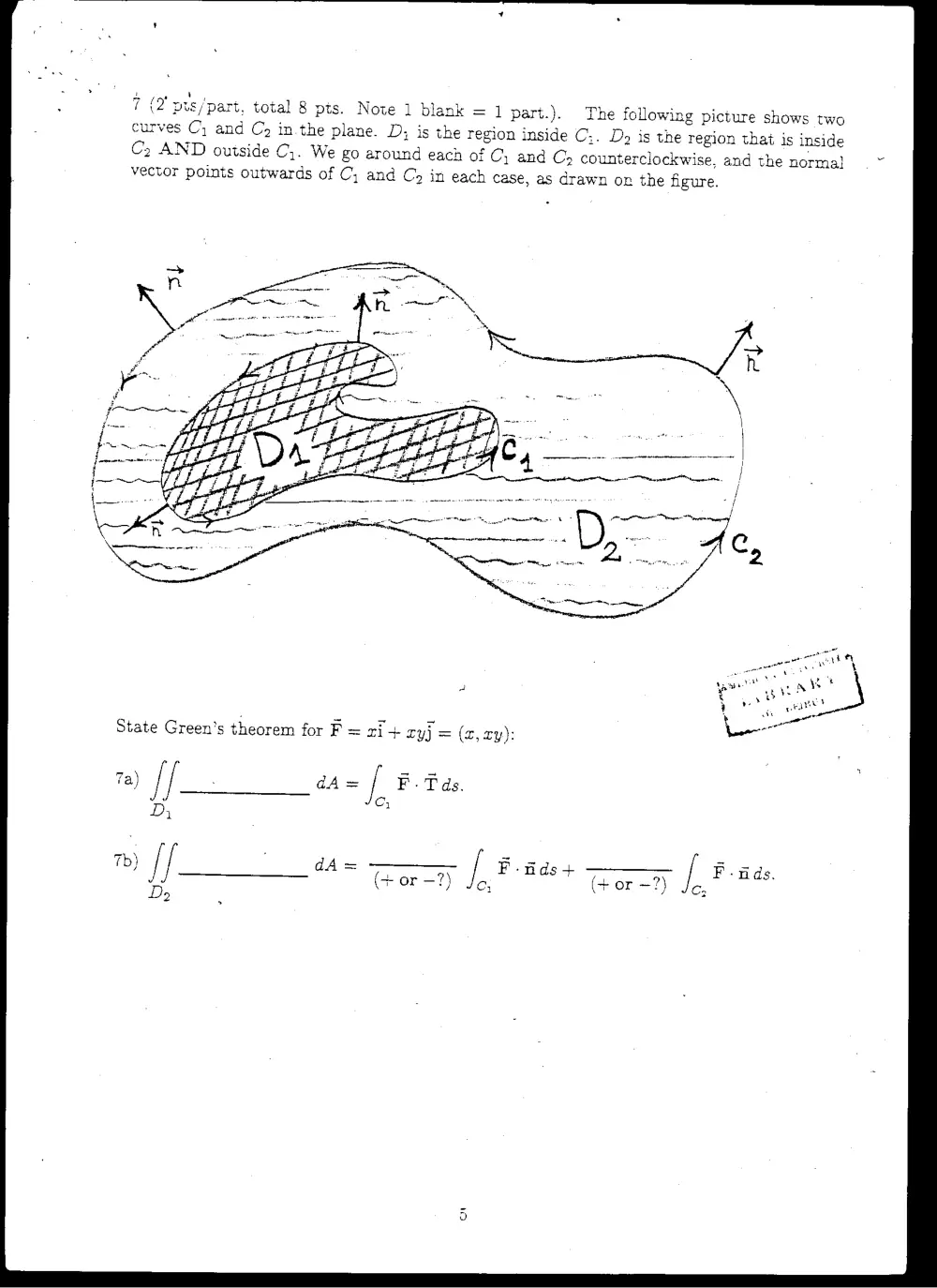 MATH 201 Final, Fall 2003, page 5