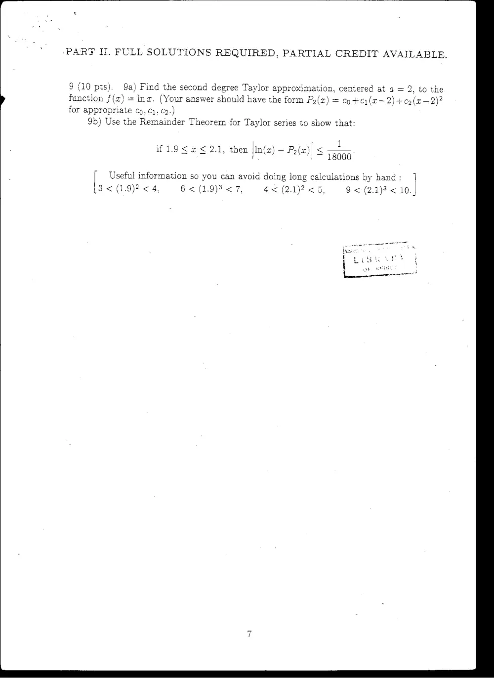 MATH 201 Final, Fall 2003, page 7