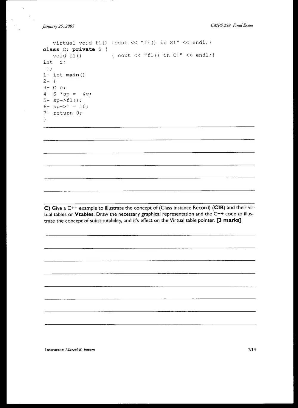 CMPS 258 Final, Fall 2004, page 7