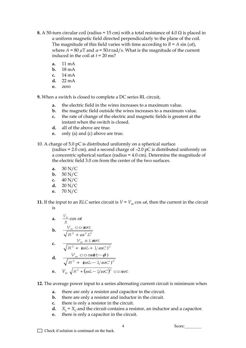 PHYS 211 Final, Fall 2009, page 4