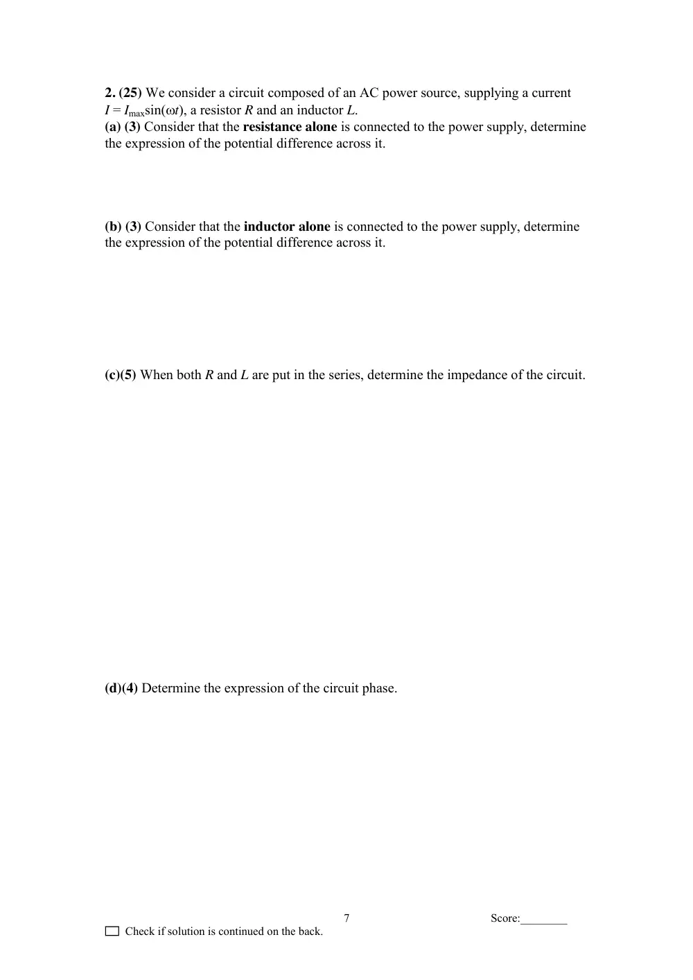 PHYS 211 Final, Fall 2009, page 7