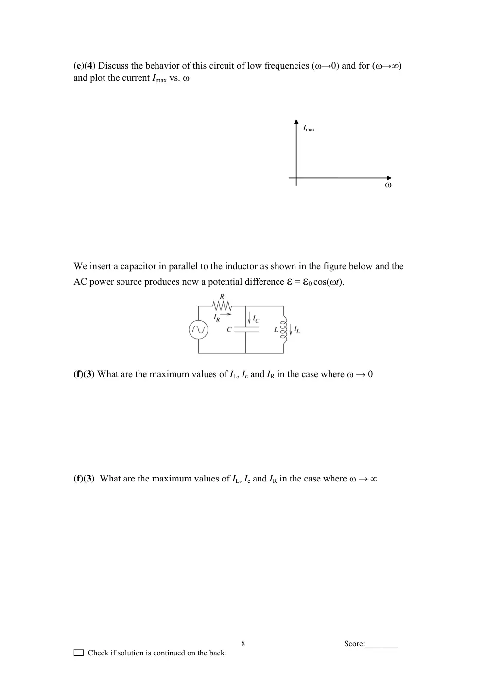 PHYS 211 Final, Fall 2009, page 8