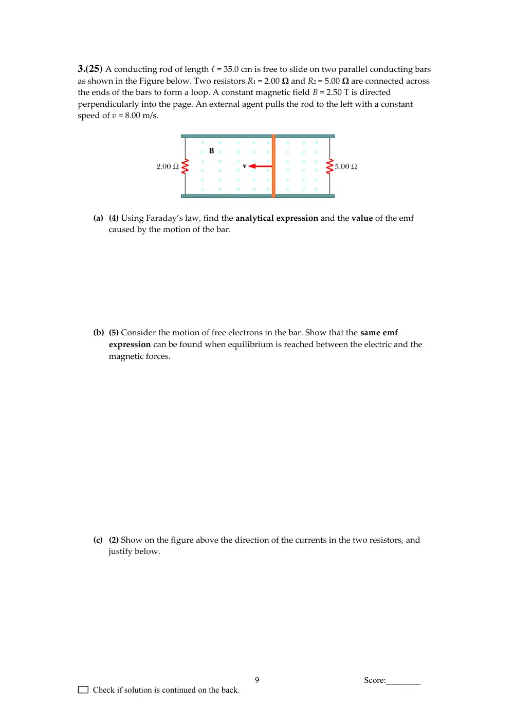 PHYS 211 Final, Fall 2009, page 9