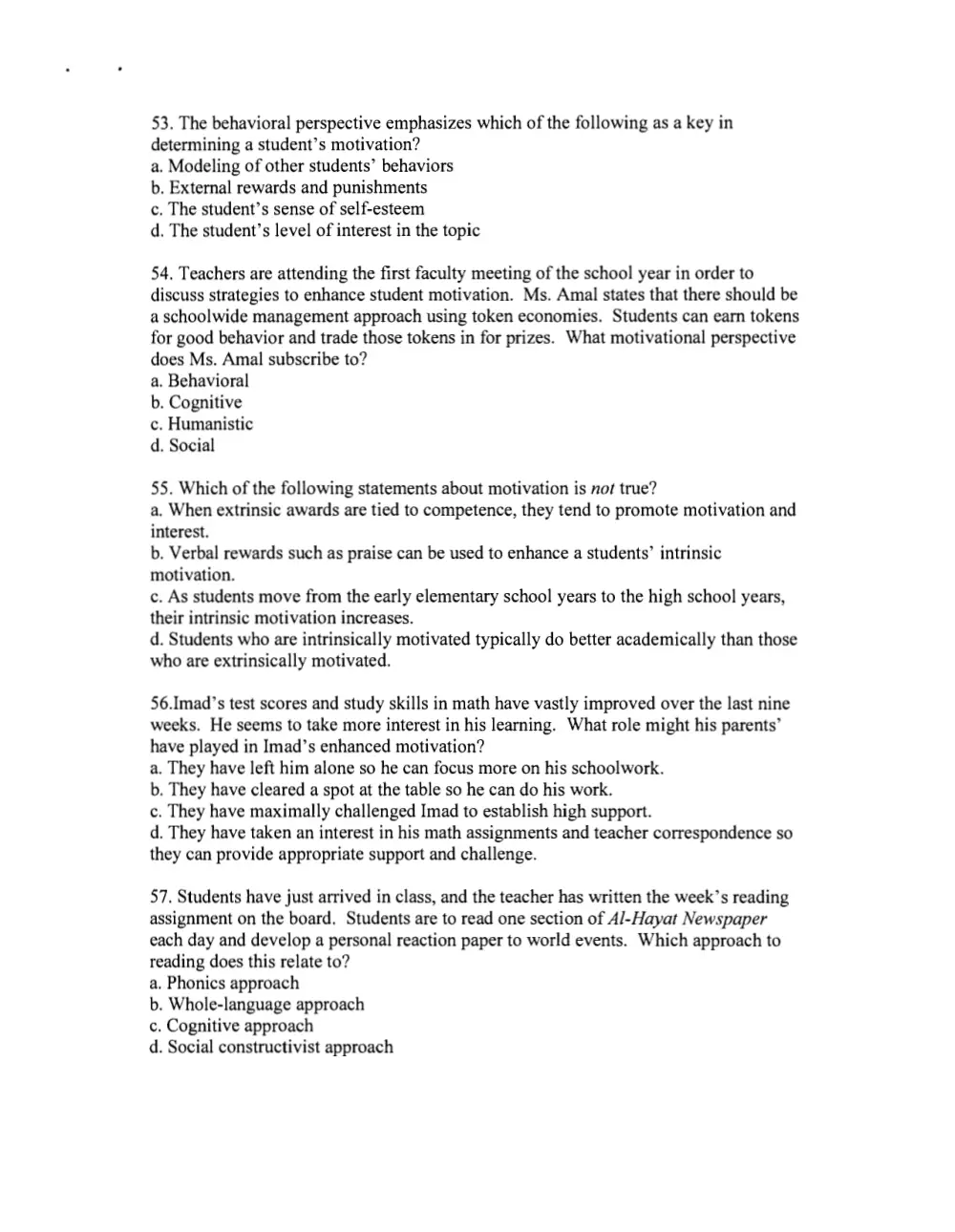 EDUC 215 Final, Spring 2010, page 10