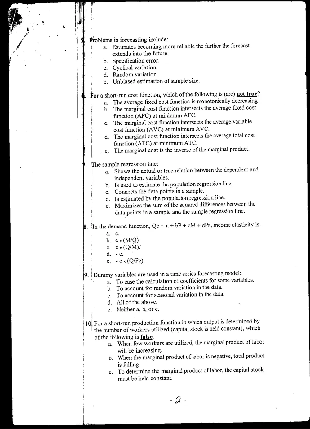 BUSS 230 Final, Fall 2002, page 2