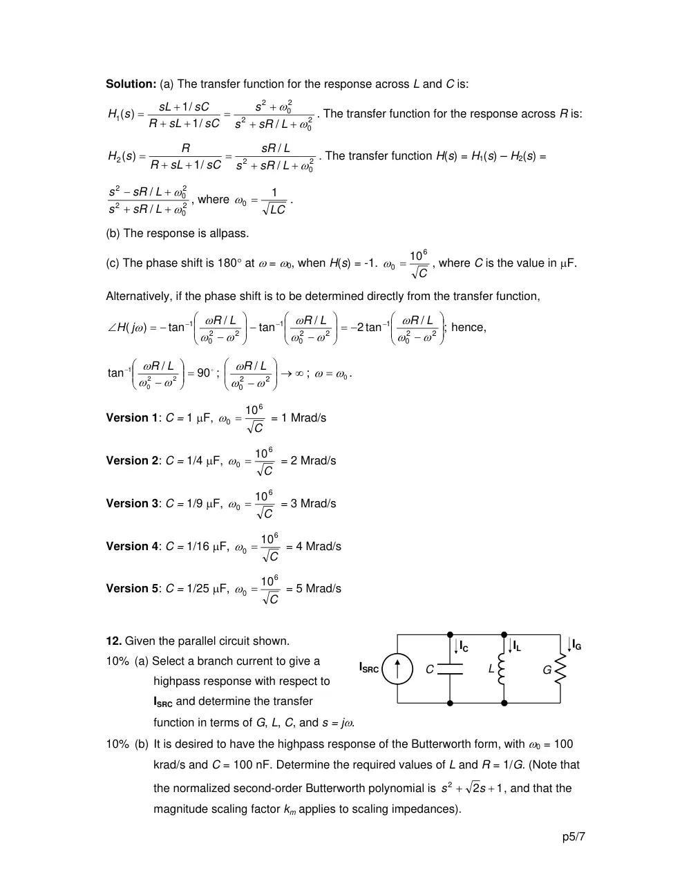 EECE 290 Exam 1 with Solution, Spring 2011, page 5