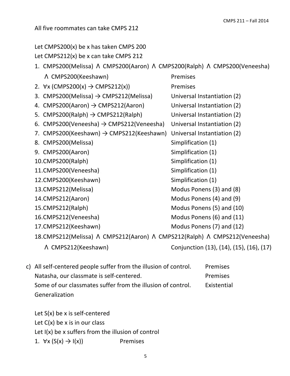 CMPS 211 Homework Assignment 04 Solution, Fall 2014, page 5