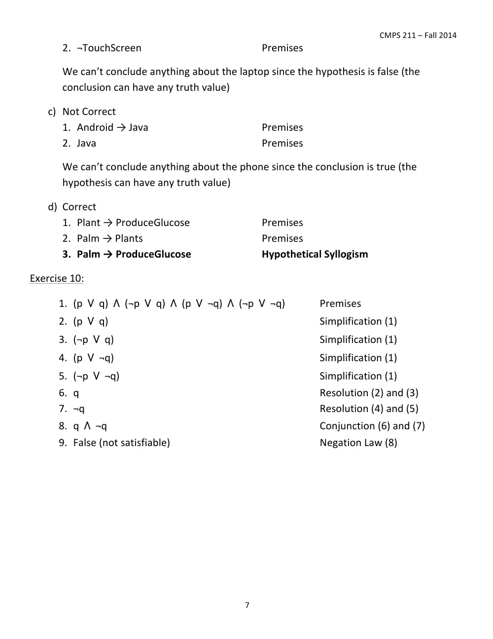 CMPS 211 Homework Assignment 04 Solution, Fall 2014, page 7