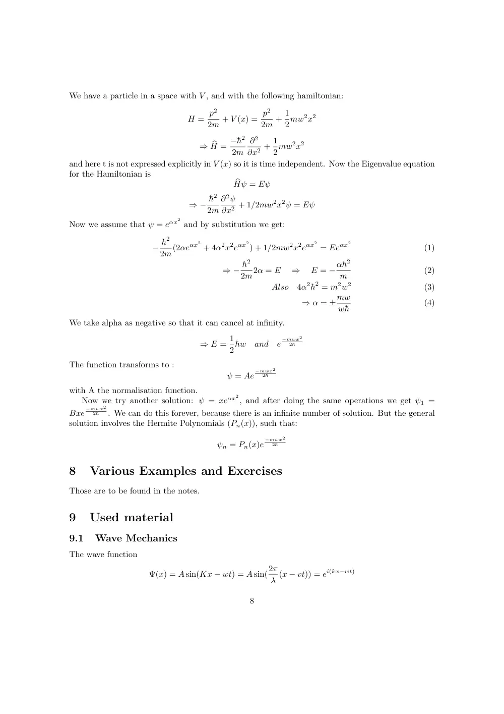 PHYS 212 Notes Quantum Mechanics, Spring 2017, page 8