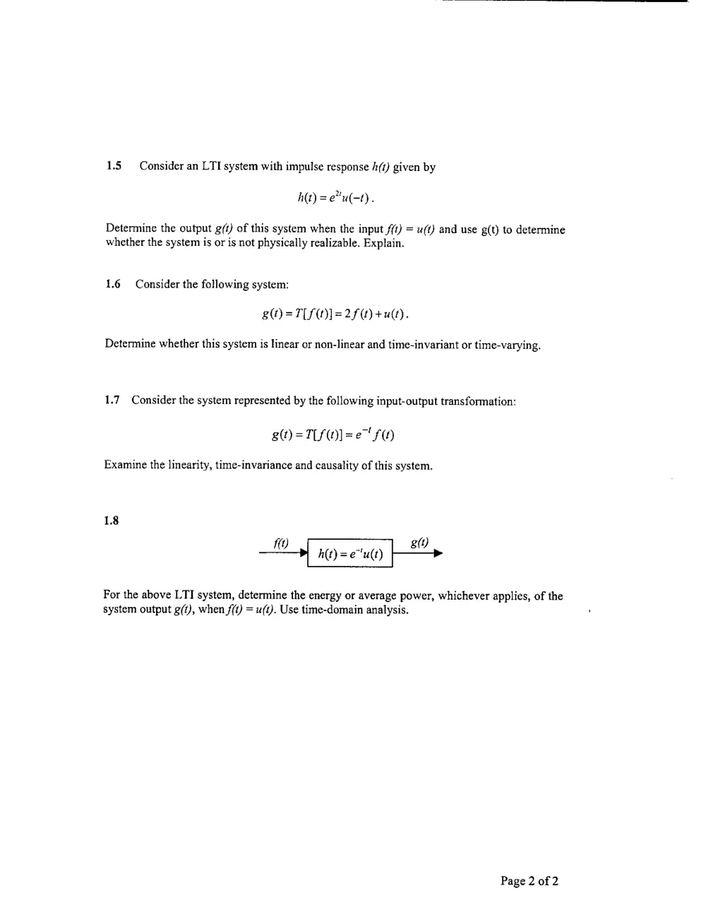 EECE 340 Homework, Spring 2001, page 2