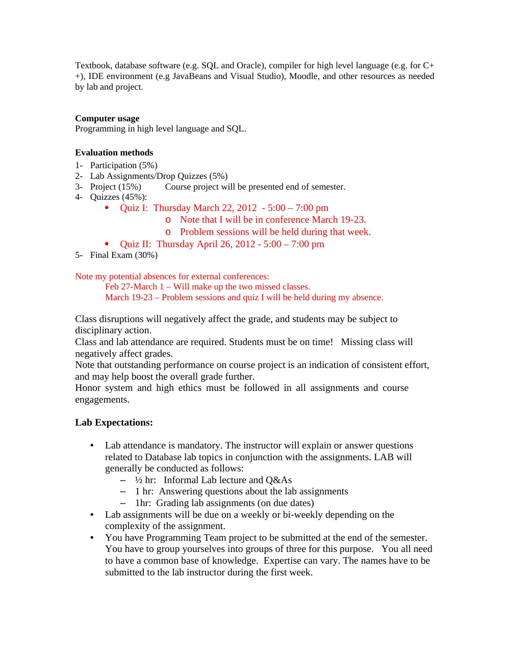 EECE 433 Syllabus, Spring 2012, page 4