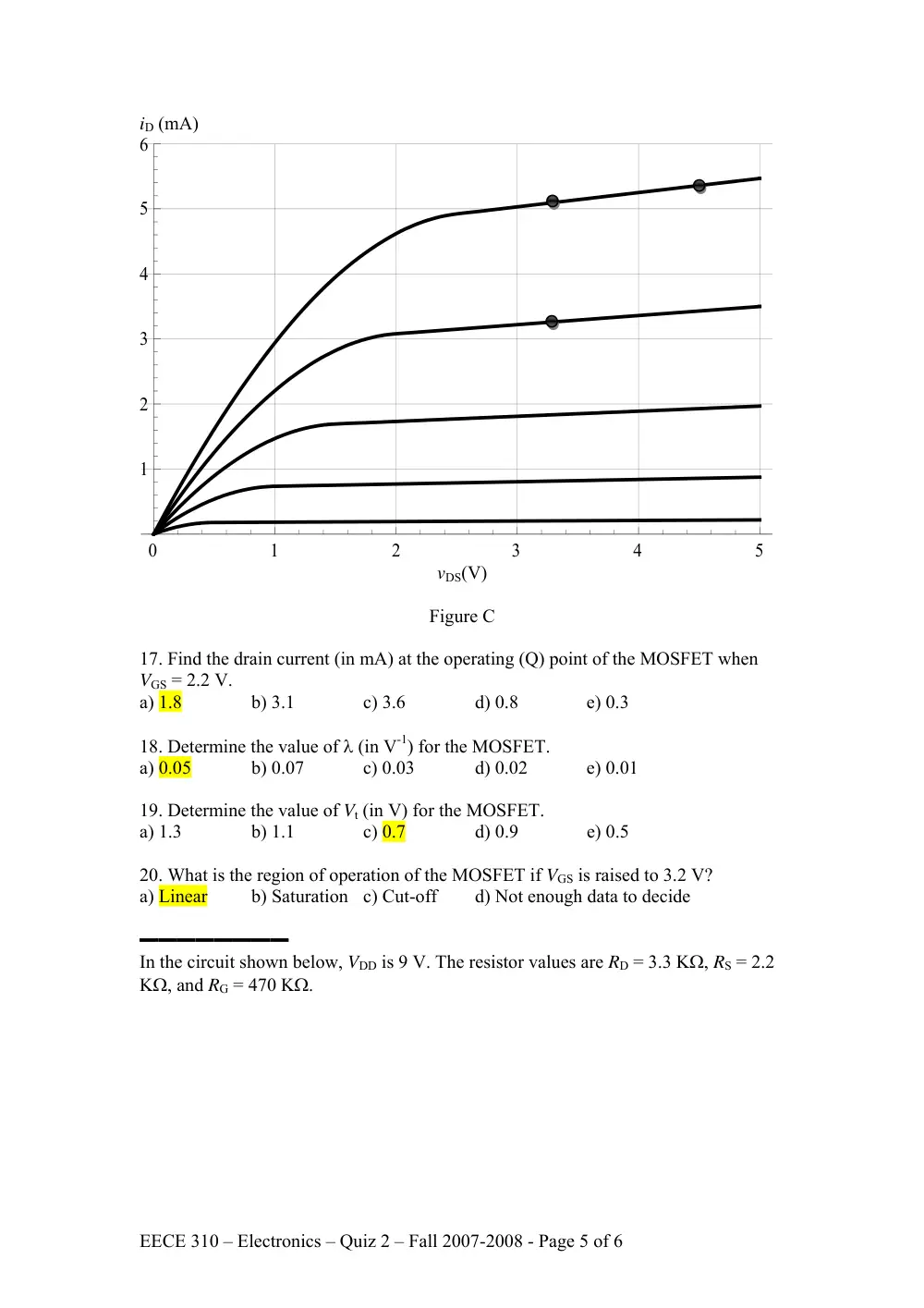 EECE 310 Exam 2, Fall 2007, page 5