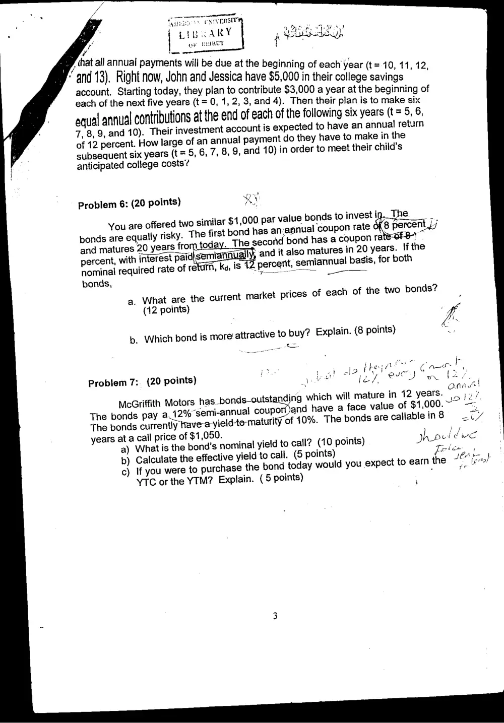 FINA 210 Midterm, Fall 2002, page 3
