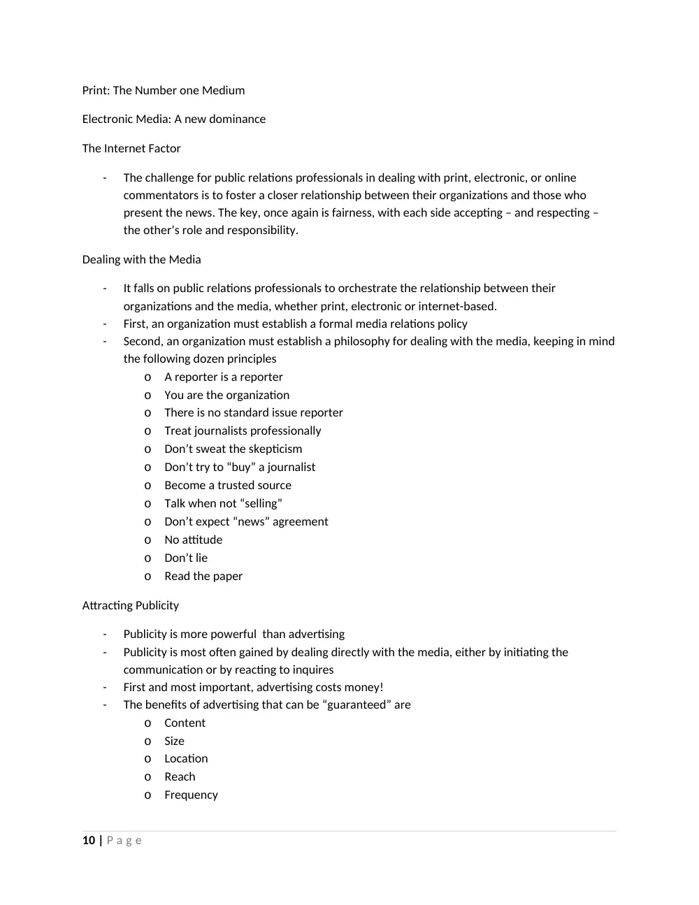 MKTG 238 Midterm Notes, Spring 2013, page 10