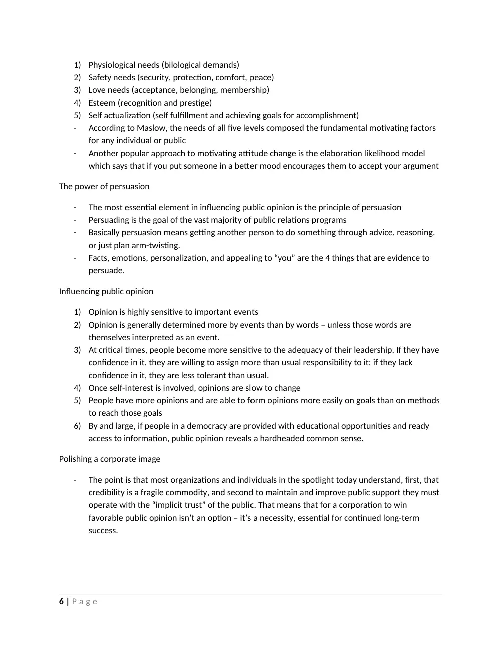 MKTG 238 Midterm Notes, Spring 2013, page 6